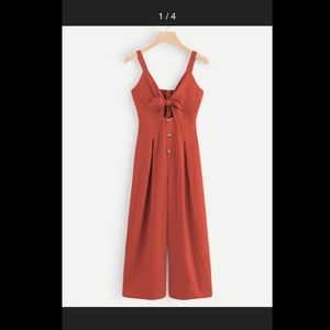 Cut Out Knot Front Jumpsuit